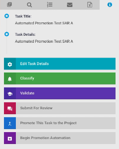New task (action buttons not available)